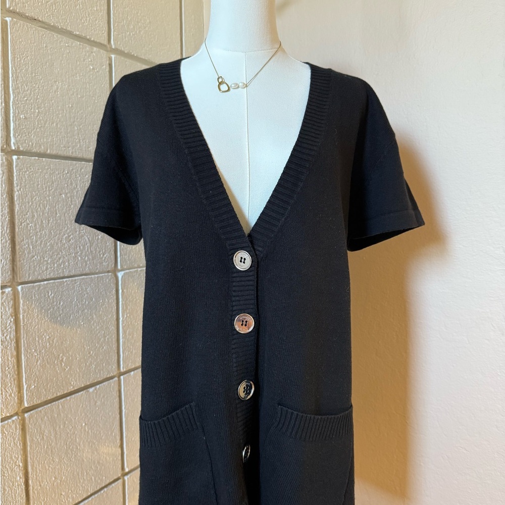 MICHAEL Michael Kors Black Cardigan with Button Accents